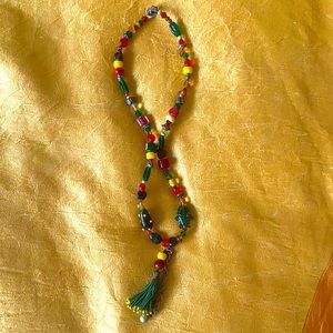 Boho Glass Bead Necklace
